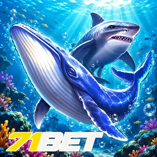 71BET — ilustração de uma baleia no oceano