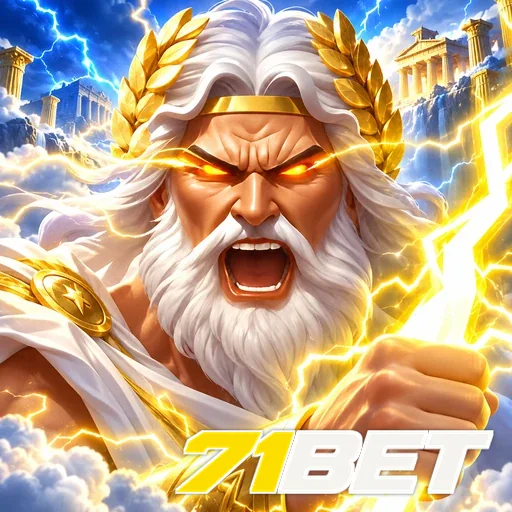 71BET — ilustração de um personagem mitológico cercado por raios