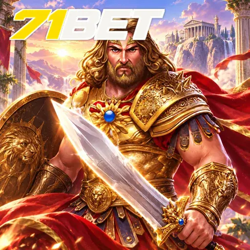 71BET — ilustração de um guerreiro com espada