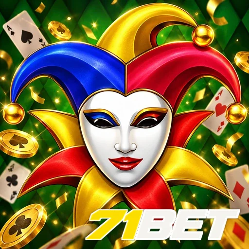 71BET — ilustração de uma máscara de coringa colorida