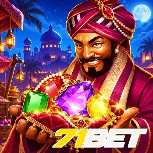 71BET — ilustração de um mercador com tesouros