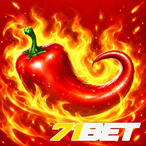 71BET — ilustração de uma pimenta vermelha em chamas