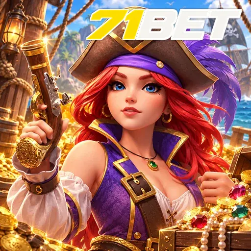 71BET — ilustração de uma pirata com mapa do tesouro