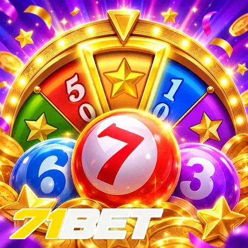 71BET — ilustração de uma roleta colorida